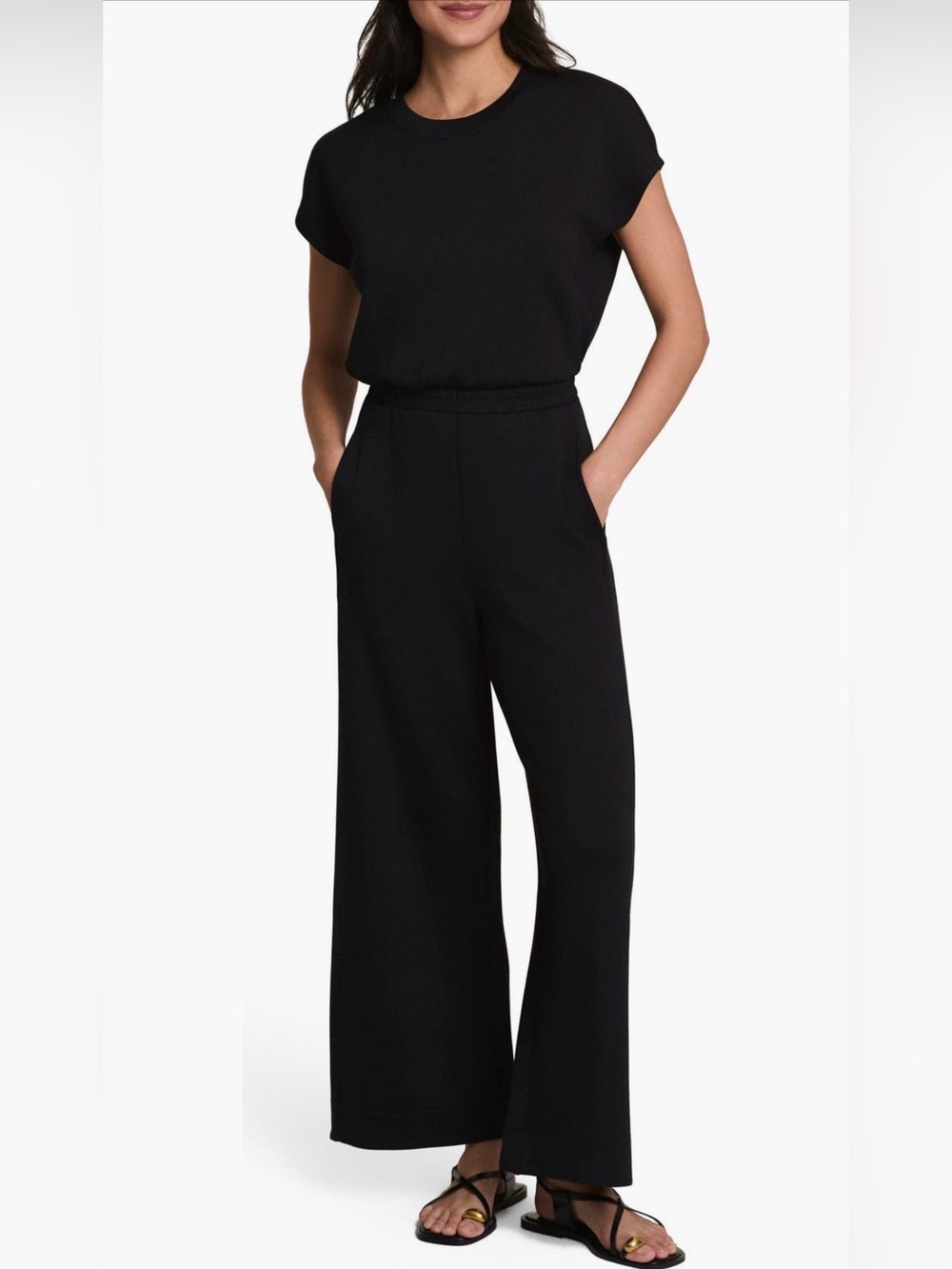 SPANX Black Crewneck jumpsuit
